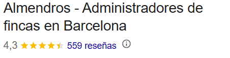 Quue opinan de la agencia inmobiliaria de Almendros en Barcelona. Testimonios de cliente de Almendros en Google.